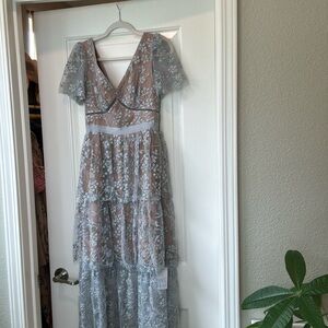 Self Portrait Floral Embroidered Dress